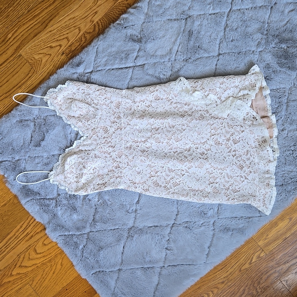 Hello Molly Cream Lace Mini Dress